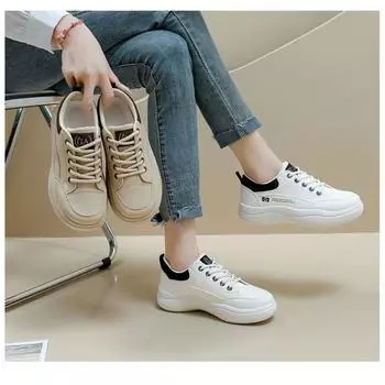 Повседневная обувь Женская обувь Осенние новинки Белые туфли Женские студенческие дышащие универсальные кроссовки для сёрфинга 35