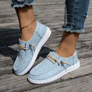 Повседневная обувь женская с круглым носком на низком каблуке простая шнуровка повседневная спортивная одинарная обувь женская 36 небесно-голубой