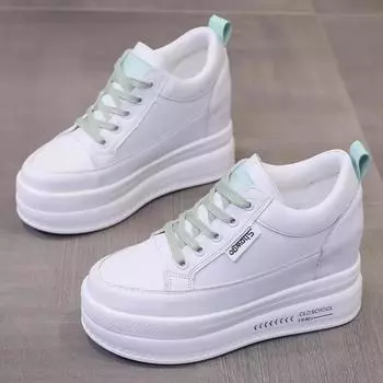 Повседневная обувь Женская спортивная обувь Износостойкая и дышащая женская белая обувь Женские теннисные кроссовки Lady Simple 35 зелёный