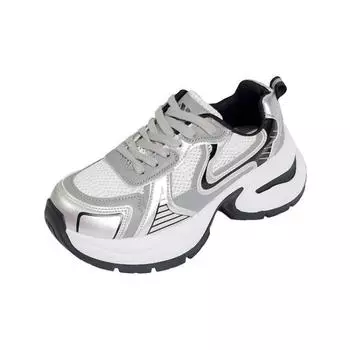 Повседневная обувь женские кроссовки Lovers Leather Dad Platform Chunky Sneakers Harajuku Flat Thick Sole Wedge белые кроссовки женские роскошные 35 серый