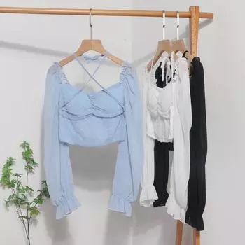 Повседневная одежда для защиты от солнца, женская рубашка, летний тонкий кардиган, женские блузки, топы, однотонные женские топы больших размеров one size синий