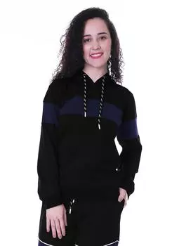 Повседневная однотонная толстовка с капюшоном Moomaya, пуловер с длинными рукавами и цветными блоками, беговой топ 3X-Large чёрный