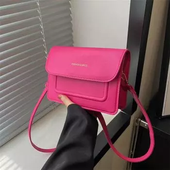 Повседневная однотонная вмятина 2024 года, иностранная ретро-весна, новая простая сумка для поездок на работу через плечо, подмышку, маленькая квадратная сумка для женщин белый