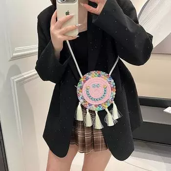 Повседневная персонализированная сумка женская 2024 новая модная и красивая сумка-мессенджер женская весенняя пляжная сумка через плечо чёрный