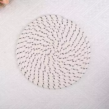 Повседневная посуда, Кухонная утварь, Посуда, Плетеный коврик, Бытовая подставка, Подставка, Коврик под кастрюлю, Коврик под миску, Современный простой теплоизоляционный коврик diameter 12cm
