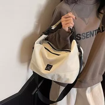 Повседневная простая холщовая сумка для пельменей, новая легкая сумка через плечо, дорожная спортивная фитнес-сумка через плечо