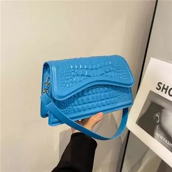 Повседневная, простая и модная, популярная в этом году, текстура в иностранном стиле, сумка-мессенджер через плечо, женская летняя мода 2024 года, маленькая квадратная сумка чёрный