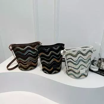 Повседневная простая сумка, корейская сумка-ведро, весенний нишевый дизайн, новая модная сумка через плечо для женщин