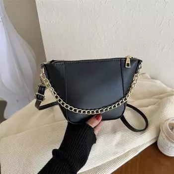 Повседневная простая сумка-мессенджер 2024 года, новая сумка, женская модная простая сумка через плечо, корейская версия, модная сумка-ведро белый