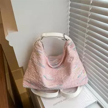 Повседневная простая сумка-ниша женская летняя 2024 года, новая летняя сумка-мессенджер в иностранном стиле, повседневная простая сумка через плечо для женщин чёрный