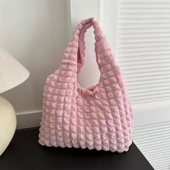 Повседневная простая сумка подмышкой 2024 года, новая модная тенденция осени, большая вместительная сумка-тоут, модная сумка через плечо в иностранном стиле чёрный