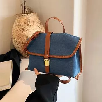 Повседневная простота большой емкости сумки через плечо женские новые модные женские сумки-мессенджеры с пряжкой большой емкости