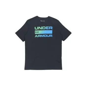 Повседневная прямая футболка с эластичным принтом Under Armour, мужские топы, черные 1329582-004 L