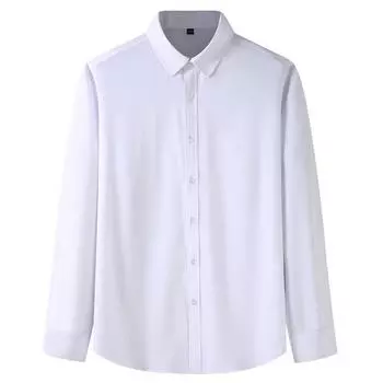 Повседневная рубашка-кардиган для мужчин с длинным рукавом 10XL/225 белый