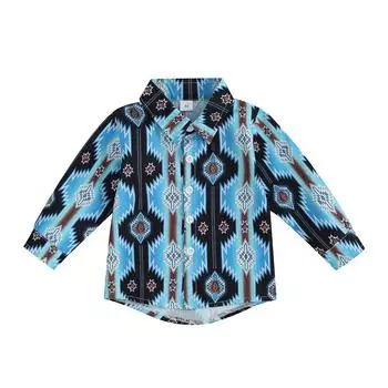 Повседневная рубашка на пуговицах для мальчиков 6 месяцев, 12 месяцев, 18 месяцев, 24 месяцев, 3 лет, 4 лет, футболка с длинными рукавами и лацканами с узором и принтом, топы на весну и осень 2-3 Years хаки