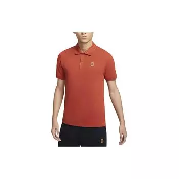 Повседневная рубашка-поло Nike Solid Color Logo Embroidery Men Tops Rust DA4380-811 XL