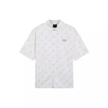 Повседневная рубашка с буквенным принтом Li Ning Wade Series, мужские рубашки белого цвета ASHS429-2 XXL