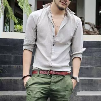 Повседневная рубашка Шикарная планка на пуговицах Приятная к коже повседневная рубашка Простая повседневная тонкая свободная рубашка Топ Праздничная рубашка Уличная одежда XL белый