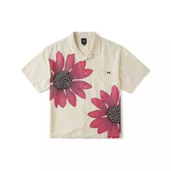 Повседневная рубашка Vans Printed с коротким рукавом, рубашки унисекс, Off-White VN000G7H7VJ XS