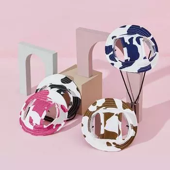 Повседневная шапка для собак, круглая шапка для собак с отверстиями для ушей для щенков, для ухода за домашними животными, нарядная шапка, летняя парусиновая кепка для собак, козырек для мопса S чёрный