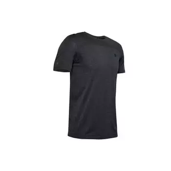 Повседневная спортивная дышащая футболка Under Armour с круглым вырезом, мужские топы, черные 1351448-001 M