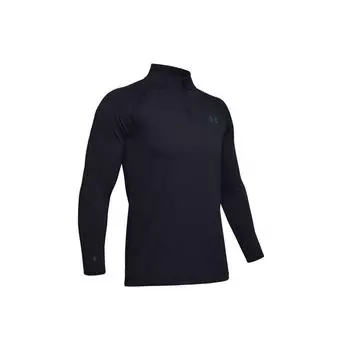 Повседневная спортивная футболка на молнии с длинным рукавом Under Armour, мужские топы, черные 1343242-001 XXL