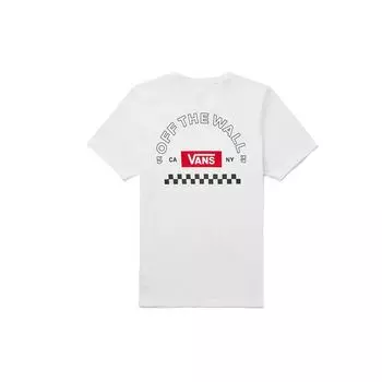 Повседневная спортивная футболка с коротким рукавом с логотипом Vans Alphabet, мужские топы белого цвета VN0A48ATWHT M