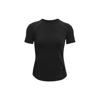 Повседневная спортивная футболка с круглым вырезом и короткими рукавами Under Armour, женские топы, черные 1361053-001 XS