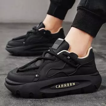 Повседневная спортивная обувь мужская на толстой подошве, увеличивающая рост обувь для подростков, персонализированная ретро-модная обувь, весна и осень, новая мужская обувь 39