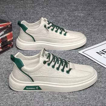 Повседневная спортивная обувь. Мужская универсальная износостойкая мужская обувь. Модная обувь для скейтбординга для мужчин. Кроссовки для отдыха. Рабочая обувь. 39 зелёный