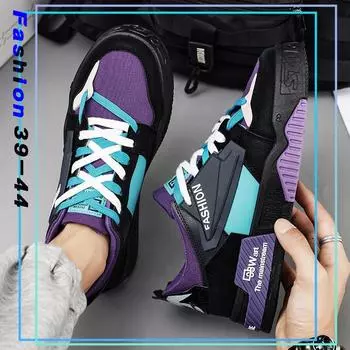 Повседневная спортивная обувь Мужская универсальная износостойкая мужская обувь Модные спортивные кроссовки для отдыха Кроссовки Баскетбольная обувь Кроссовки на шнуровке 44 красный