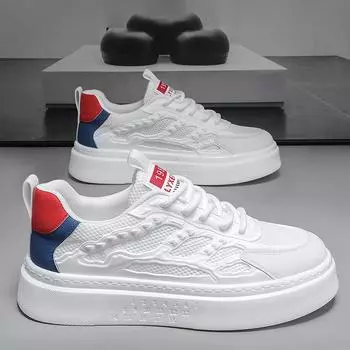 Повседневная спортивная обувь Мужская универсальная износостойкая мужская обувь Модная спортивная обувь для отдыха Кроссовки для бега Баскетбольная обувь Кроссовки для сноуборда Студенческая повседневная обувь 39 красный