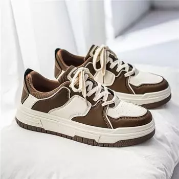Повседневная спортивная обувь Мужская универсальная износостойкая мужская обувь Модная спортивная обувь для отдыха Кроссовки для бега Баскетбольная обувь Кроссовки для сноуборда Студенческая повседневная обувь 39 коричневый