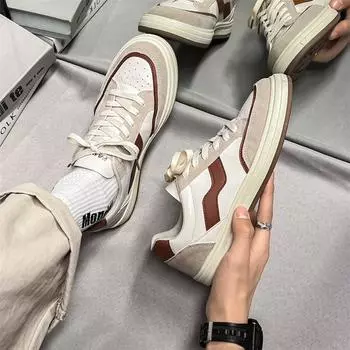 Повседневная спортивная обувь Мужская универсальная износостойкая мужская обувь Модная спортивная обувь для бега для отдыха Баскетбольная обувь Сетчатая обувь для досок 39 коричневый