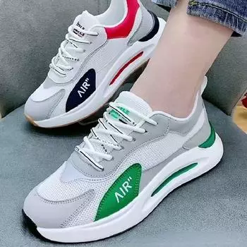 Повседневная спортивная обувь. Женские новые модные повседневные женские кроссовки с сетчатой поверхностью. 35 чёрный