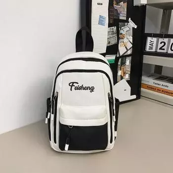 Повседневная спортивная сумка через плечо, универсальный рюкзак с цветными блоками для велоспорта, большая вместимость