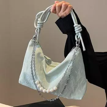 Повседневная сумка большой вместимости для женщин на весну и лето, новая модная сумка через плечо на одно плечо, текстурная сумка для подмышек