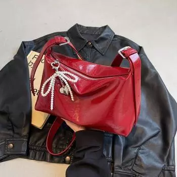 Повседневная сумка большой вместимости женская новинка 2024 года, летняя универсальная сумка-мессенджер через плечо, женская сумка-подушка чёрный