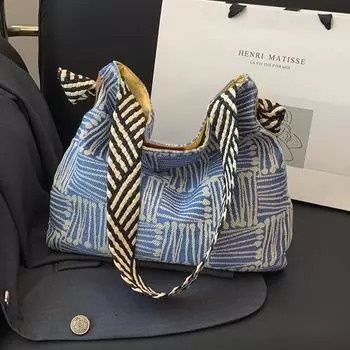 Повседневная сумка большой вместимости женская осенняя новая холщовая сумка-мессенджер для студентов колледжей сумка для занятий сумка-тоут для поездок на работу темно-коричневого