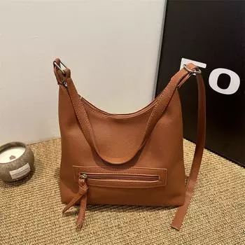 Повседневная сумка большой вместимости женская весна 2024 года, новая модная и простая сумка через плечо под мышкой, сумка-тоут для поездок на работу белый