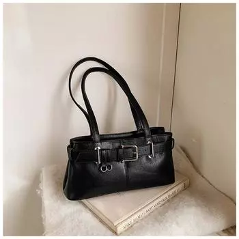 Повседневная сумка через плечо большой вместимости, сумка подмышку, нишевый дизайн, сумка для чёрный