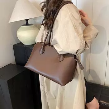 Повседневная сумка через плечо для подмышек, простая дневная гламурная сумка через плечо, новая, большой емкости