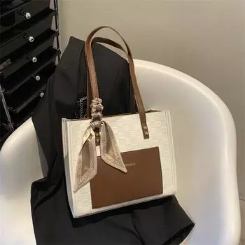 Повседневная сумка через плечо французская женская сумка модная кожаная сумка-тоут женская чёрный