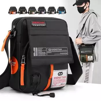 Повседневная сумка через плечо, мужская оксфордская маленькая сумка на плечо для мужчин, оксфордская сумка-мессенджер для телефона, сумка на боковом ремне, набор инструментов для мужа чёрный