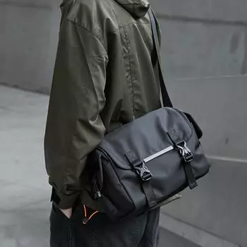 Повседневная сумка через плечо, мужская переносная сумка, сумка на одно плечо, сумка-мессенджер для поездок на работу, многофункциональная сумка для велосипедистов чёрный