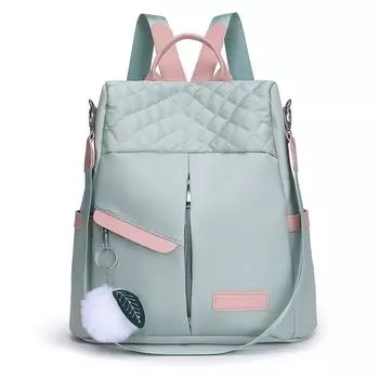 Повседневная сумка через плечо Оксфорд, женский рюкзак с цветным блоком, водонепроницаемый рюкзак большой емкости чёрный