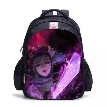 Повседневная сумка через плечо с рисунком из мультфильма для учеников младших классов средней школы, рюкзаки большой вместимости One Size