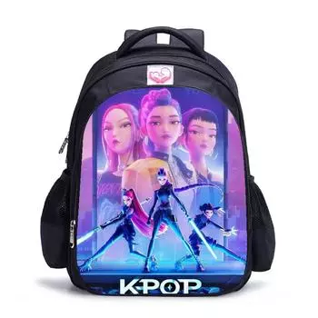 Повседневная сумка через плечо с рисунком из мультфильма для учеников младших классов средней школы, рюкзаки большой вместимости One Size