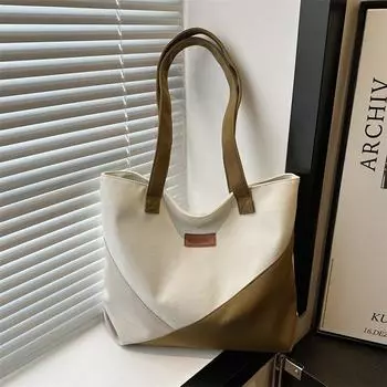 Повседневная сумка через плечо в стиле ретро, летняя новая корейская версия, большая вместительная модная женская сумка чёрный