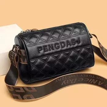 Повседневная сумка через плечо, женская сумка в стиле ретро, модная, широкий плечевой ремень